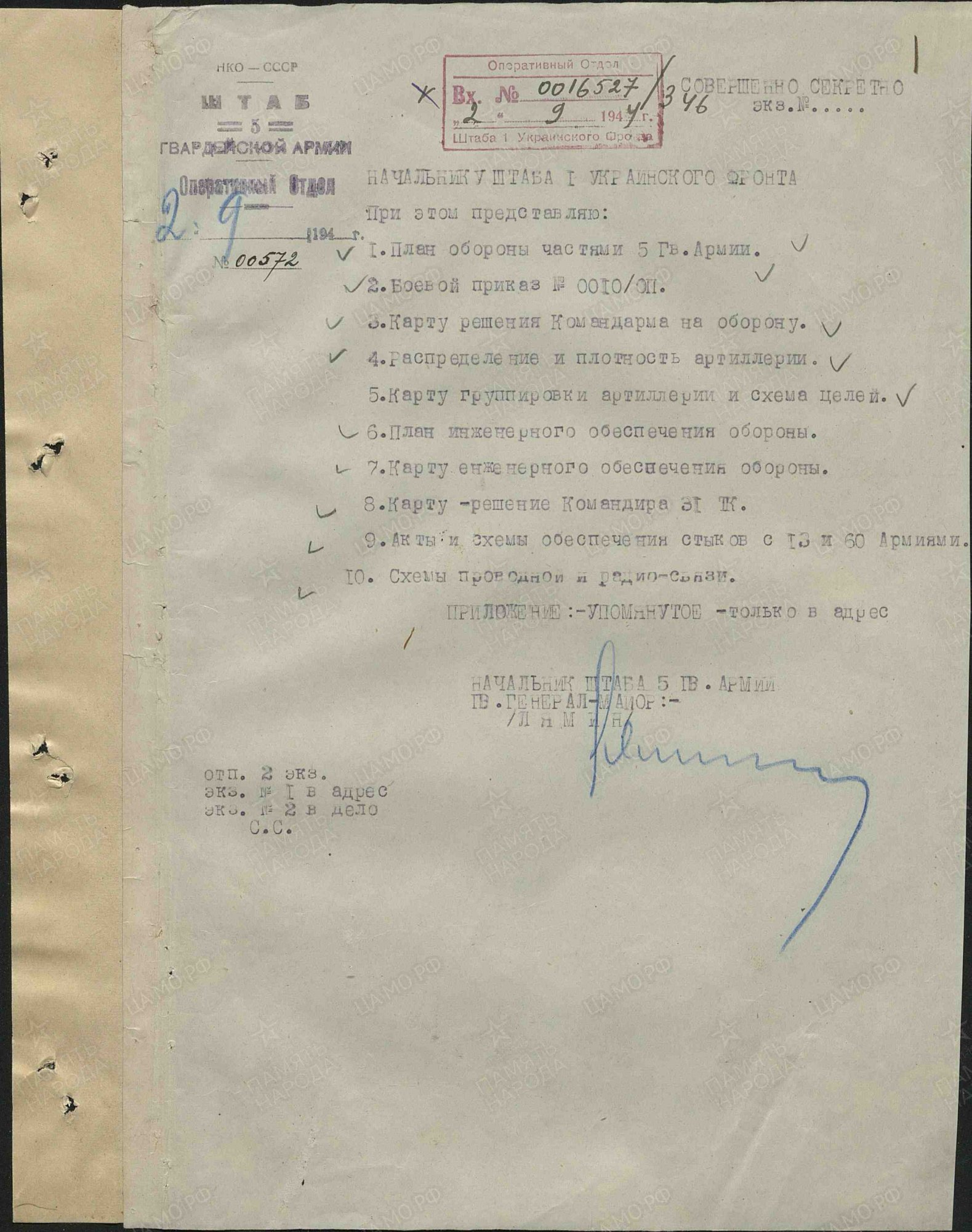 Планы операций