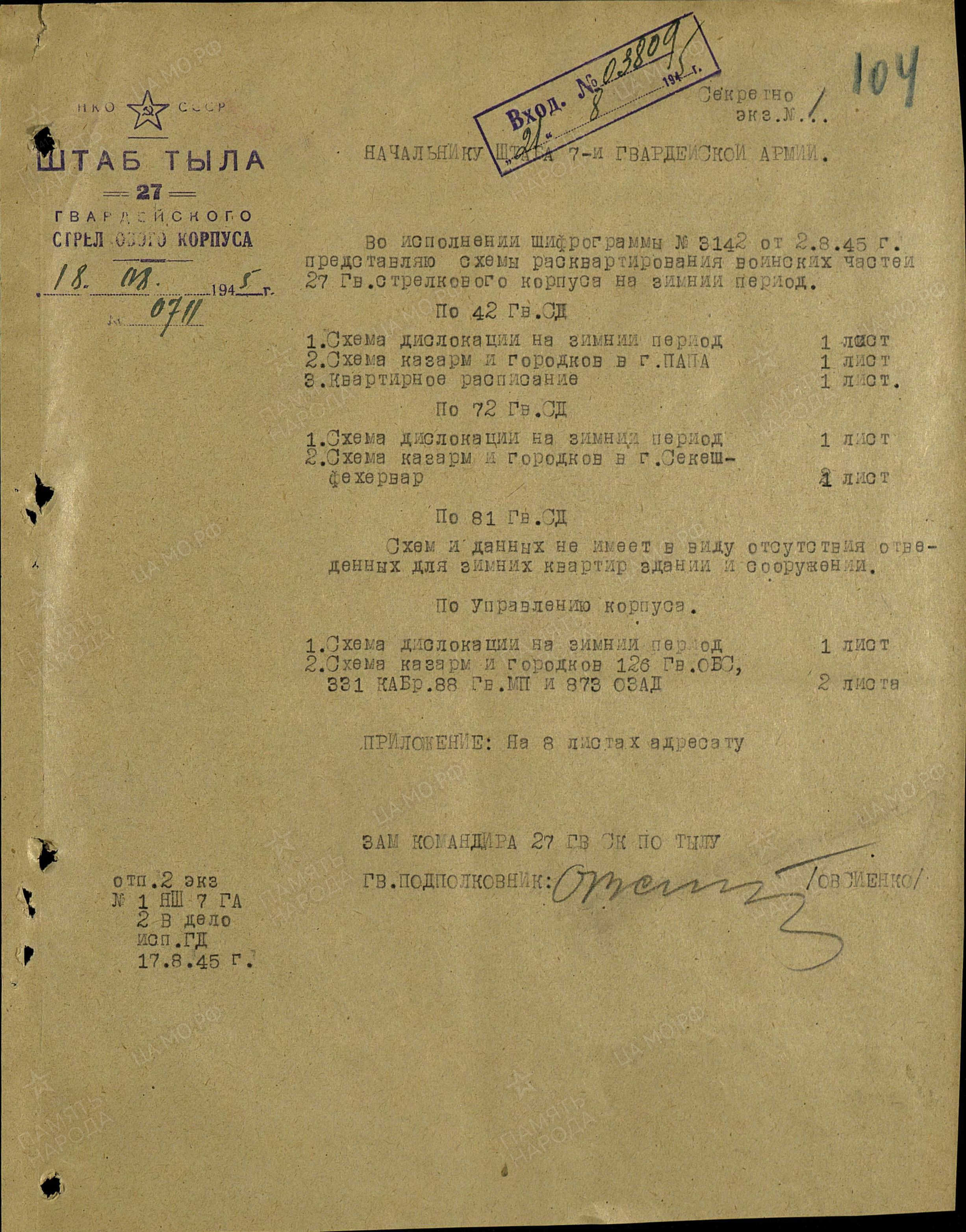 Карты и схемы операции