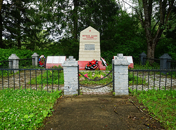 Ленинградская обл., Ломоносовский р-н, г. Ломоносов, 75 км, с.п. Копорское, д. Ломаха, центр, 100 м от развилки дорог Копорье - Котлы - Куммолово, братская могила