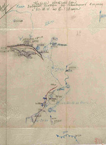 Калька обстановки 3 оборонительного сектора гор. Севастополь в период с 20.12.41 по 6.1.42 года